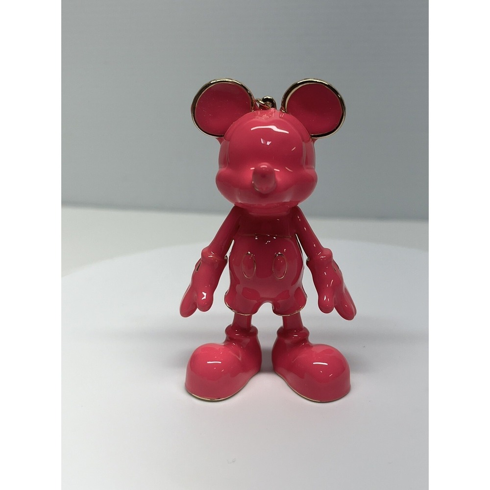 Disney BaubleBar X Mickey Mouse Bag Charm Purse Keychain Hot Pink Metal 3"